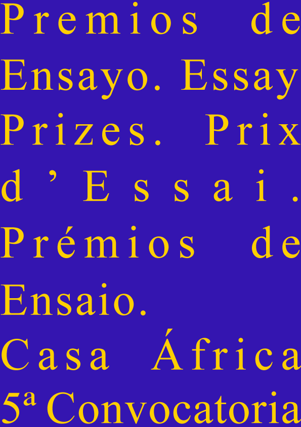 Premio ensayo Casa África
